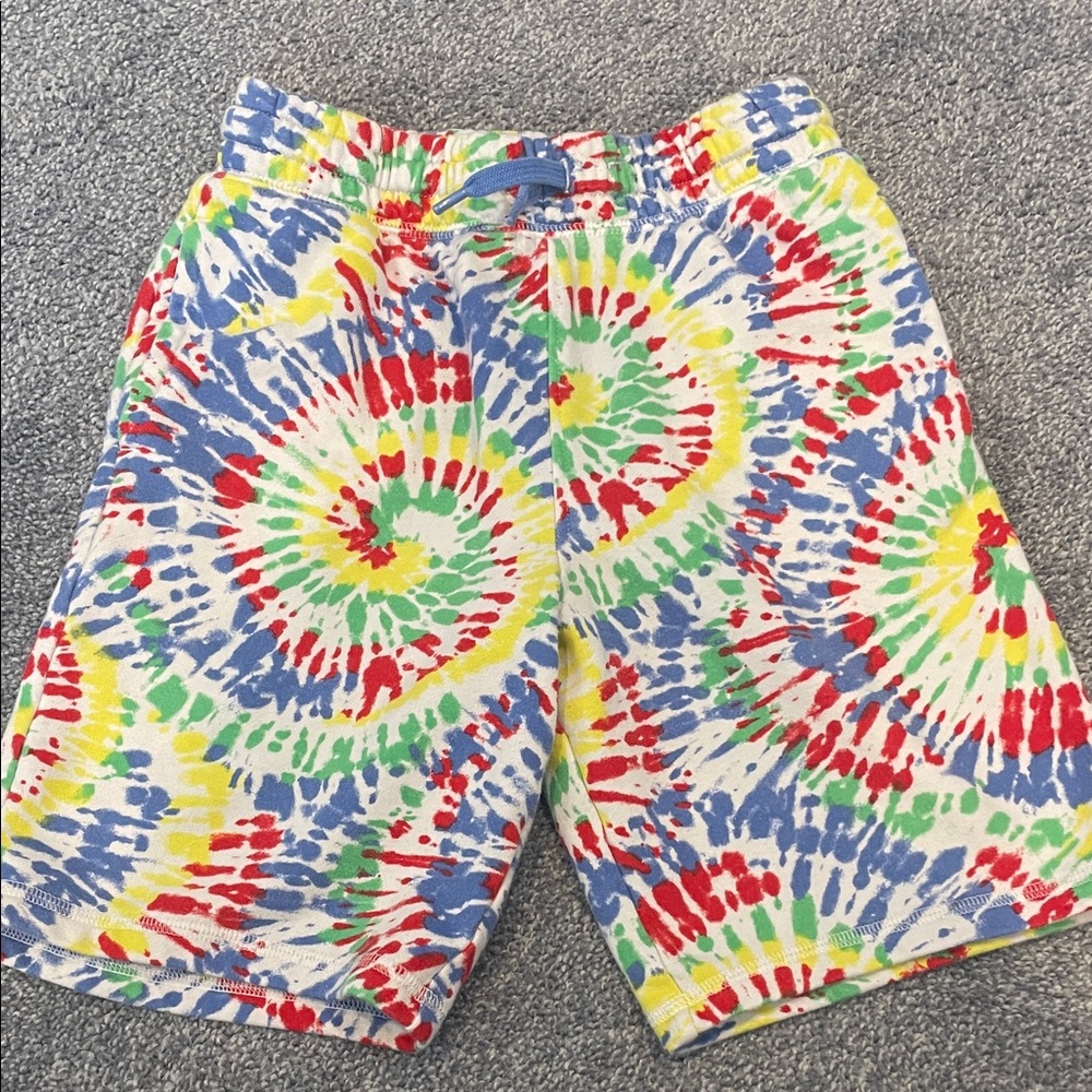 Lands' End Kids Tie-Dye Shorts - Red, Blue, Yellow, Green